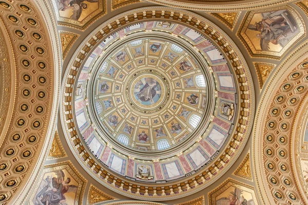 Budapeşte Deki Aziz Stephen Bazilikası Detaylar Tavan Elementleri Macaristan — Stok fotoğraf