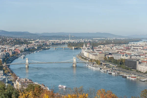 Krajina Mostu Dunaje Budapešti Maďarsko — Stock fotografie