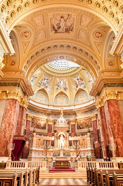 Budapeşte Deki Aziz Stephen Bazilikası Detaylar Sunak Macaristan — Stok fotoğraf