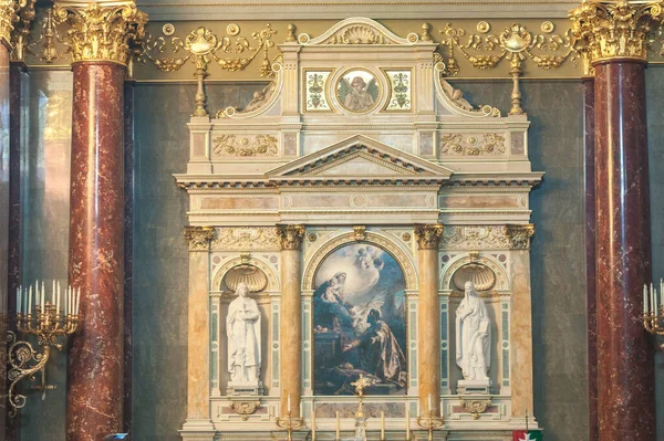 Βασιλική Του Αγίου Στεφάνου Στη Βουδαπέστη Εσωτερικές Λεπτομέρειες — Φωτογραφία Αρχείου
