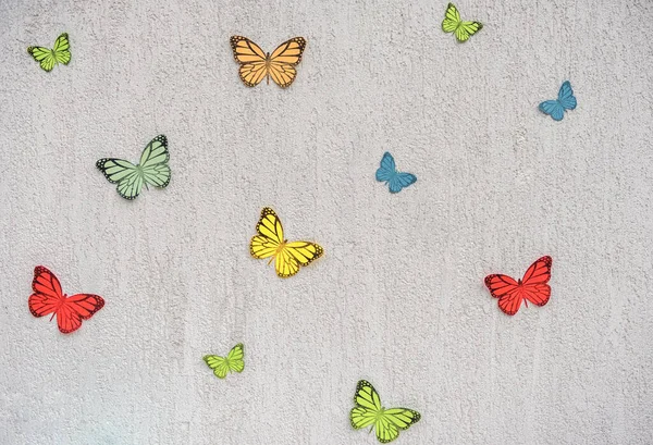 Украшение Стен Бумажными Бабочками — стоковое фото