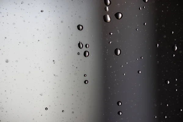 Vattendroppar Duschglas Makro — Stockfoto