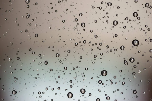 Wassertropfen Auf Der Glasoberfläche Makro Tränen — Stockfoto