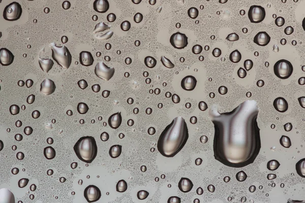 Vatten Droppar Glasytan Makro Tårar — Stockfoto