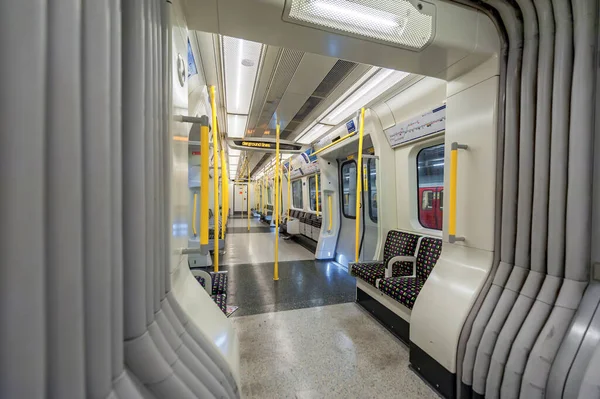 Metro Van Londen Stadsdeel Lijn Leeg Geen Mensen — Stockfoto