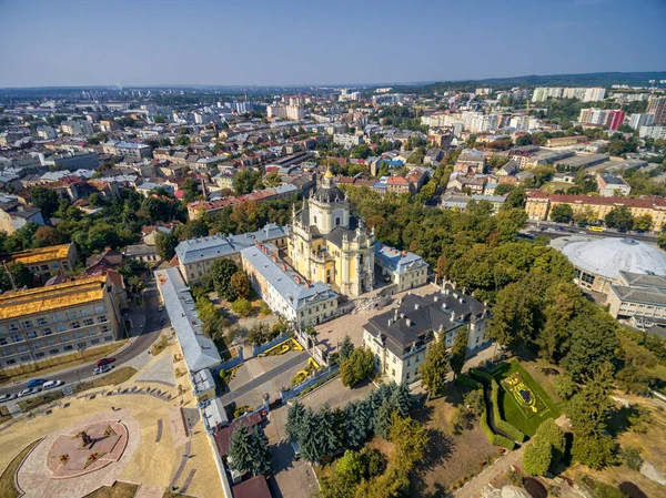 Lviv Ukraine September 2016 Georges Cathedral 그리스 카톨릭 성당에는 로코코 — 스톡 사진