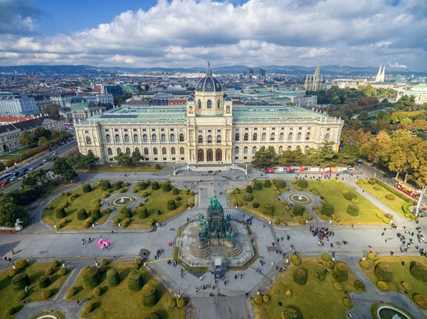Muzeum Přírodní Historie Maria Theresien Platz Velké Veřejné Náměstí Vídni — Stock fotografie