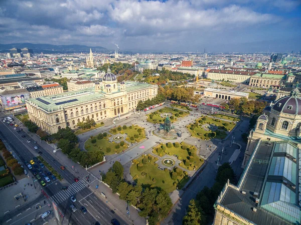 Museum Voor Natuurgeschiedenis Maria Theresien Platz Kunsthistorisches Museum Wien Groot — Stockfoto