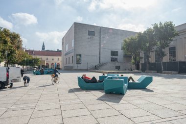 VIENNA, AUSTRIA - 07 Ekim 2016: Viyana 'daki Müze ve Leopold Müzesi.