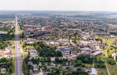 Litvanya 'nın Siauliai Bölgesi, Park ile Radviliskiler. Kuş Görünümü.