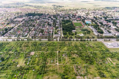 Radviliski Şehri, Siauliai Bölgesi Litvanya. Kuş Görünümü.