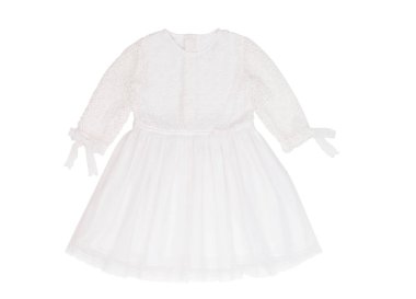 Zarif, parlak, parlak, yaz elbisesi. Beyaz arkaplanda izole.