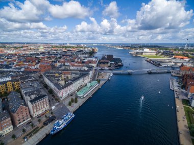 Kopenhag Şehri, Danimarka. Kopenhag Eski Kasabası, Nyhavn, Opera Binası, Sokak Pazarı