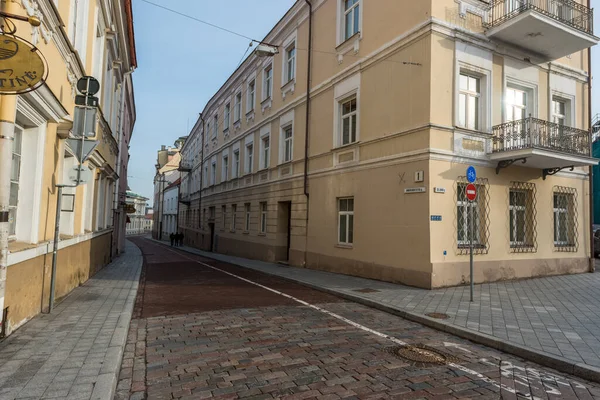 Vilnius Lithuania Maart 2017 Vilnius Old Town Street — Stockfoto