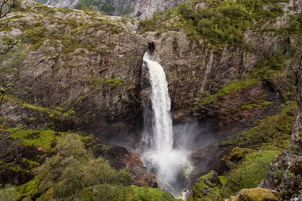 Waterfall Norway Mountains Manafossen — Stock Photo, Image