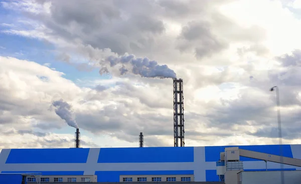 Factory Industry Smoke Cloudy Sky — Stock Photo, Image