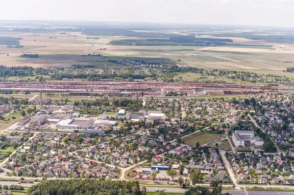 Radviliskis Cityscape Railway Background Siauliai District Lithuania — Stock Photo, Image