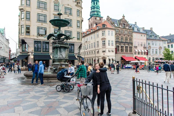 Копенгаген Знаменитий Фонтан Данія — стокове фото