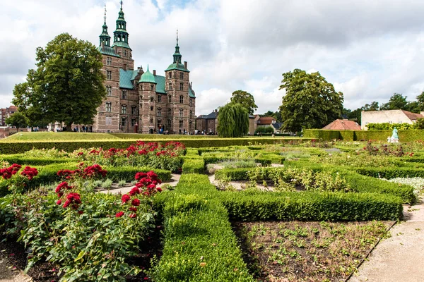 stock image Park and Rosenborg Castle in Copenhagen, Denmark.