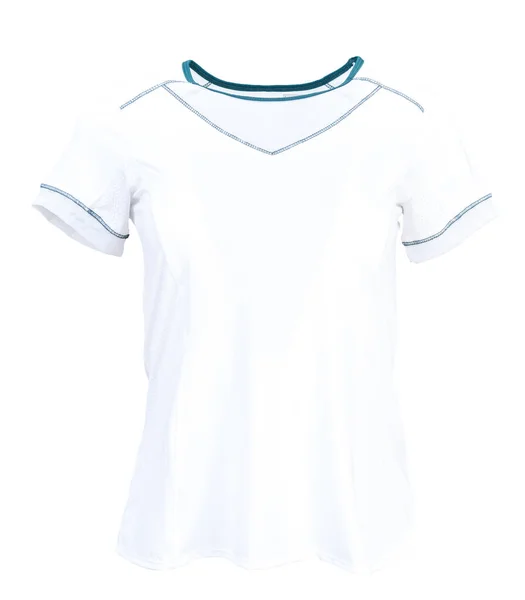 Biała Koszula Tenisowa Izolacja Białym Tle — Zdjęcie stockowe