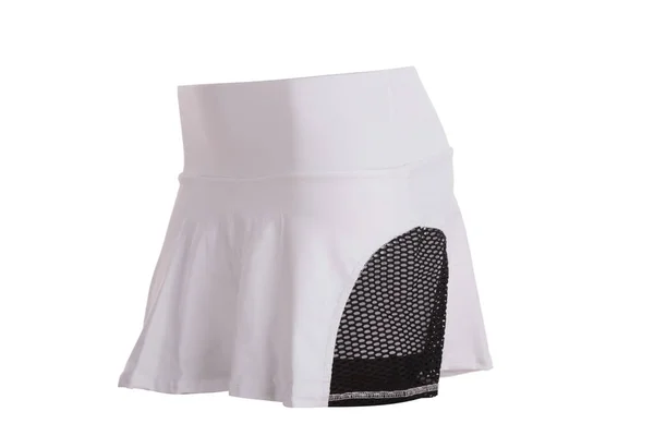 Falda Tenis Blanca Aislada Sobre Fondo Blanco —  Fotos de Stock