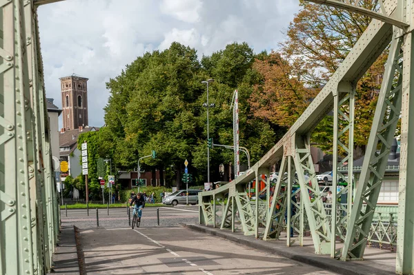 Cologne Duitsland September 2015 Keulen City Rijn River Bridge Keulen — Stockfoto