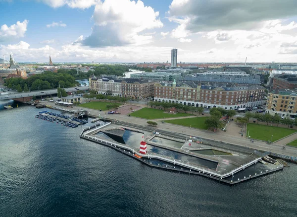 Köpenhamns Stadsbild Danmark Drönare — Stockfoto
