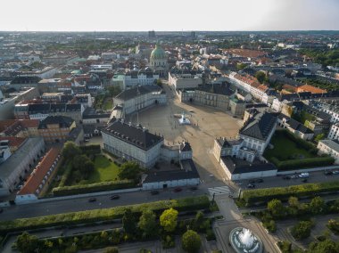 Kopenhag Şehri, Danimarka. Kopenhag Eski Kasabası ve Frederik Kilisesi Kraliyet Tarihi Müzesi Amalienborgmuseet