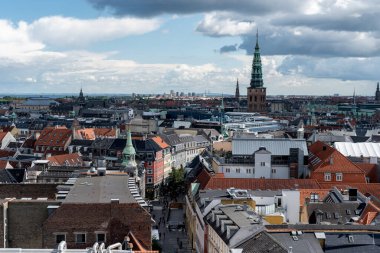 COPENHAGEN, DENMARK - 22 AĞUSTOS 2017: Yuvarlak Kule 'den Görünüm.