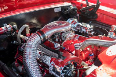 COPENHAGEN, DENMARK - 22 Ağustos 2017: Ford Mustang 1968 Kopenhag, Danimarka.