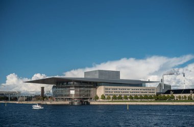 COPENHAGEN, DENMARK - 22 Ağustos 2017 Kopenhag Opera Binası.