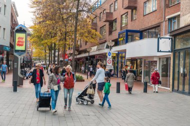 EINDHOVEN, NETHERLAND - 17 Ekim 2017 Eindhoven Şehir Manzarası