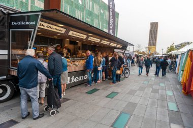 EINDHOVEN, NETHERLAND - 17 ECTOBER 2017: Eindhoven Sokak Pazarı.
