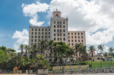 HAVANA, CUBA - 23 Ekim 2017: Havana Kabare Paris Binası Küba.