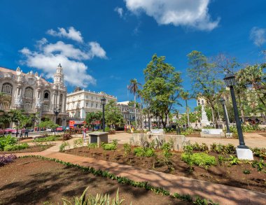 HAVANA, CUBA - 20 Ekim 2017 Havana Eski Şehir Central Park