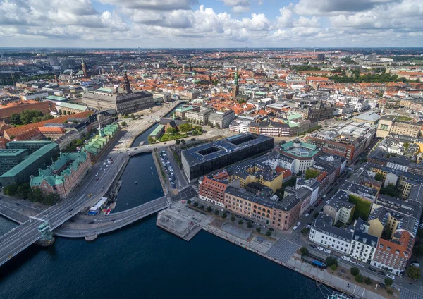 Copenhagen Cityscape Данія Copenhagen Old Town Danish Parliament Borsen Stock — стокове фото