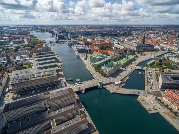 Köpenhamns Stadsbild Danmark Köpenhamn Gamla Stan Danmarks Riksdag Borsen Börs — Stockfoto