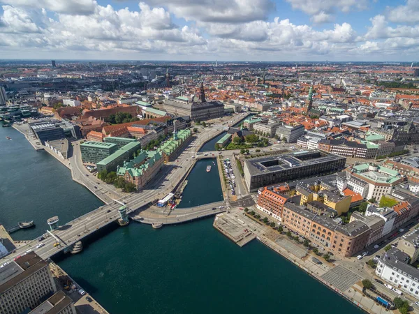 Köpenhamns Stadsbild Danmark Köpenhamn Gamla Stan Danmarks Riksdag Borsen Börs — Stockfoto