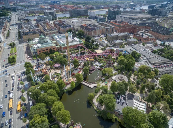 Copenhaga Cityscape Dinamarca Cidade Velha Copenhaga Jardim Tivoli — Fotografia de Stock
