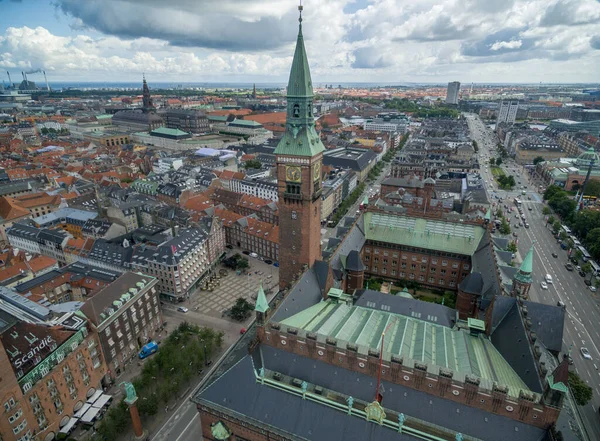 Копия Дания Старый Город Копенгагена Астрономические Часы Йенса Олсена Мэрия — стоковое фото
