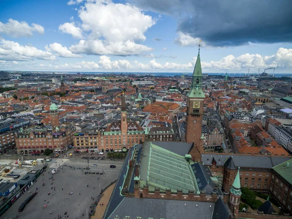 Copenhagen Cityscape Данія Копенгагенське Старе Місто Єнс Олсен Астрономічний Годинник — стокове фото
