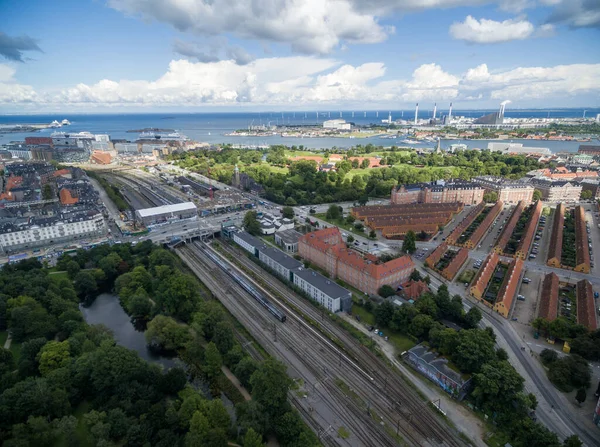 Copenhagen Cityscape Danemark Drone — Photo