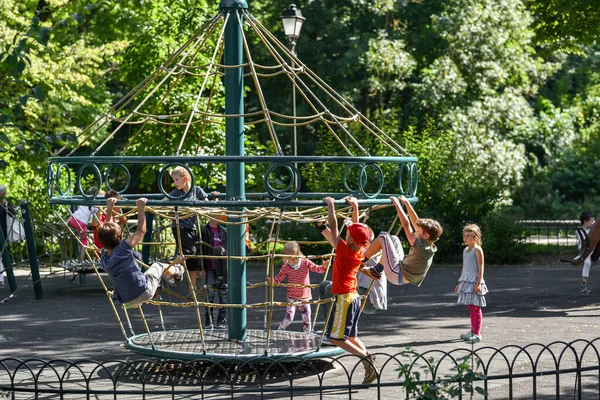 Vilnius Lituanie Août 2017 Parc Public Lituanie Vilnius Enfants Profitez — Photo