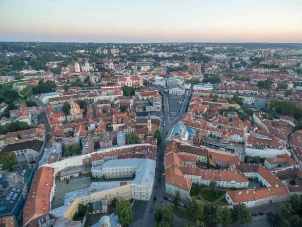 Vilnius Eski Kasaba Belediye Binası Nda Sunset Light Arka Planda — Stok fotoğraf