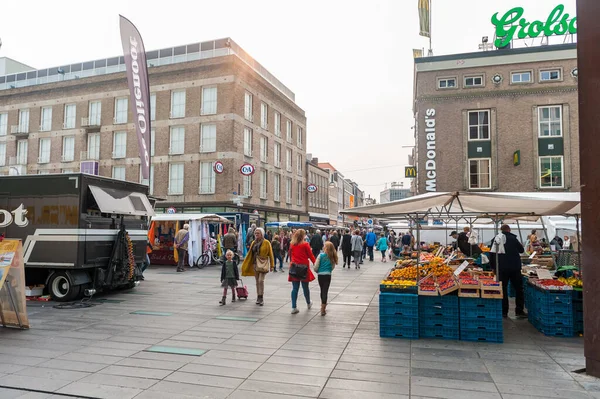 Eindhoven Netherland October 2017 Eindhoven Cscape Street Market Mcdonalds Background — 图库照片