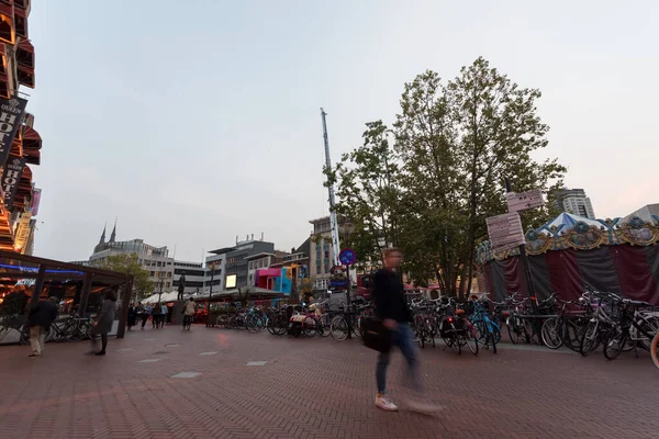 Eindhoven Nizozemsko Října 2017 Eindhoven Cityscape Blurry People Background Because — Stock fotografie