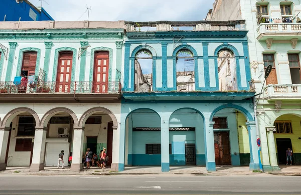 Havana Cuba Οκτωβρίου 2017 Αβάνα Cityscape Τοπική Αρχιτεκτονική Και Ανθρώπους — Φωτογραφία Αρχείου