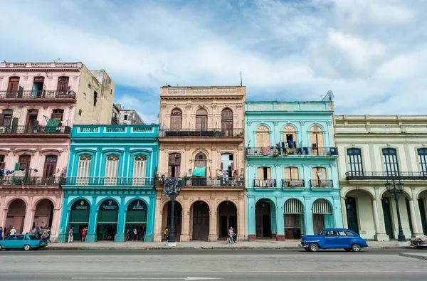 Habana Cuba Octubre 2017 Ciudad Habana Con Vehículos Antiguos Arquitectura —  Fotos de Stock