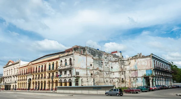 Havana Cuba Octobre 2017 Paysage Urbain Havane Avec Véhicules Anciens — Photo