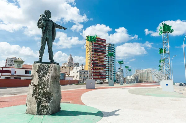 Havana Cuba October 2017 Havana Cityscape Statue Jose Marti Куба — стокове фото